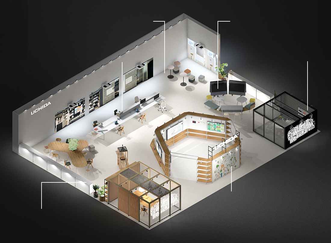 「オルガテック東京2025」展示ブースのシーン別フロアマップ