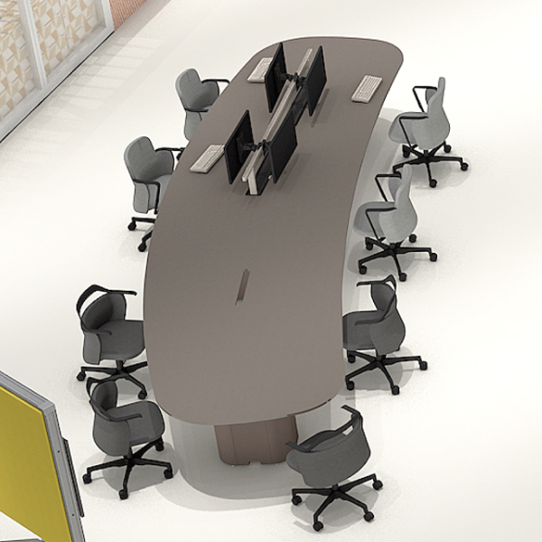 2.人が自然に集う有機的な形状の「COMMONS TABLE SYSTEM-i」